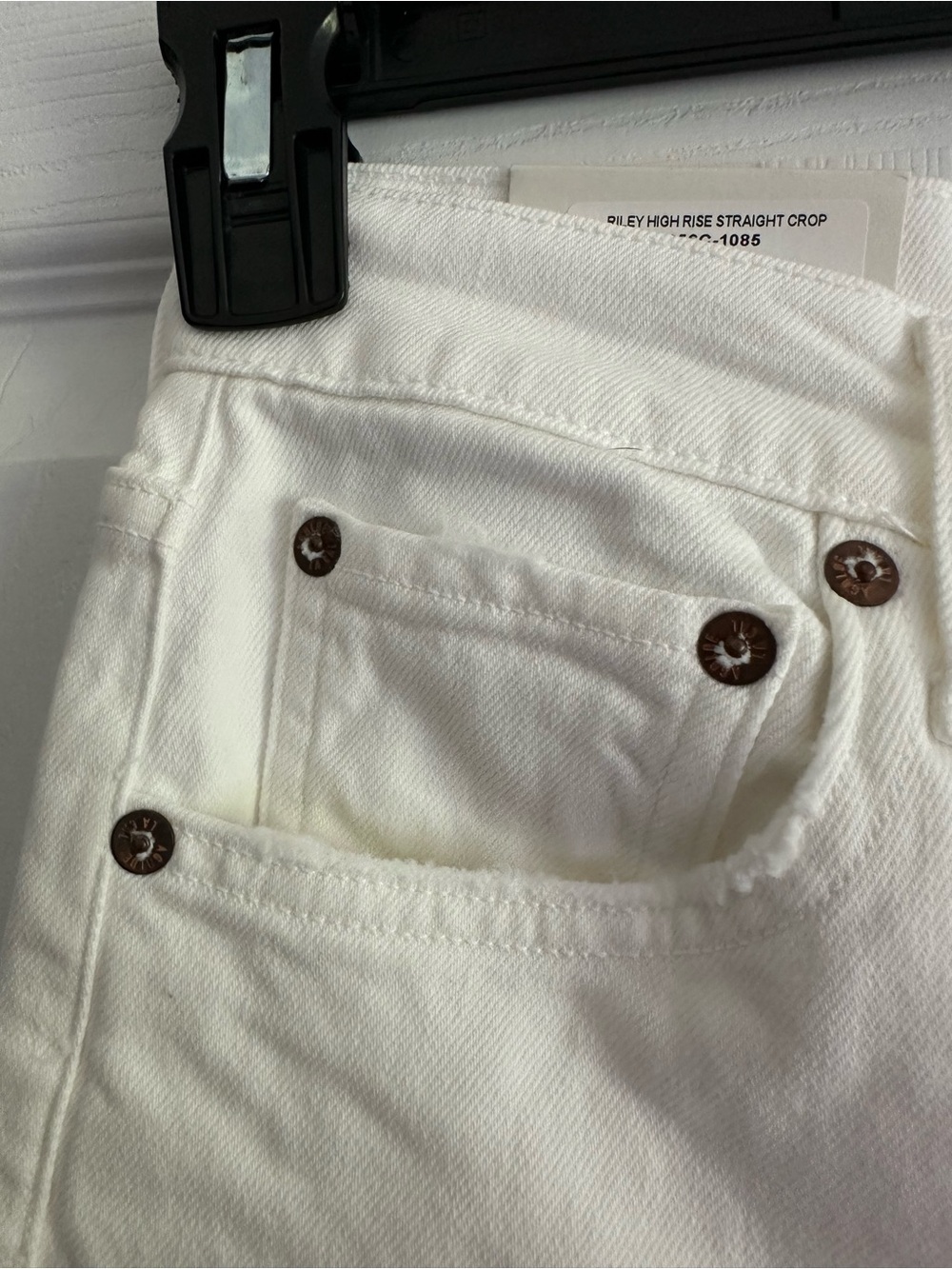 Size 24 Women’s AGOLDE Riley High Rise Straight Jean Whip White Denim - Picture 6 of 11